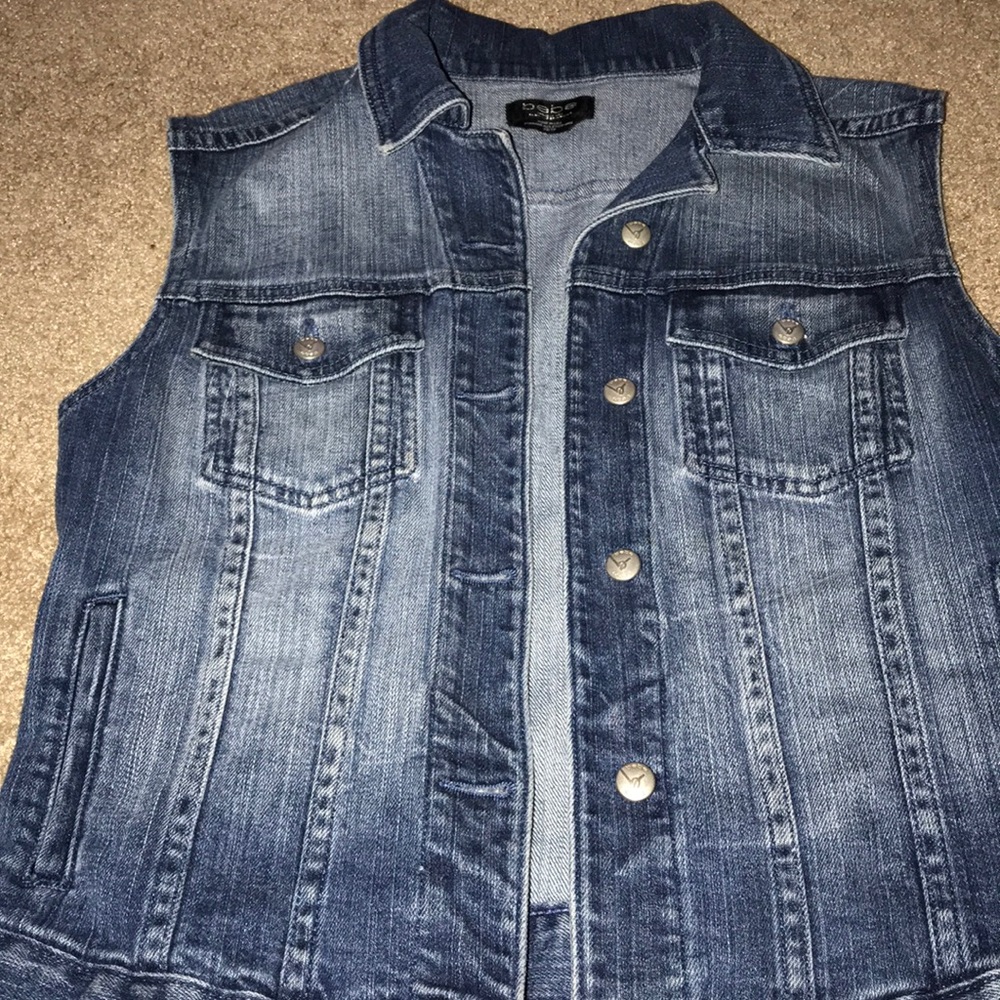 BEBE DENIM VEST WORN ONCE.